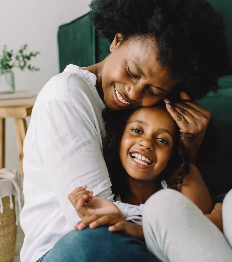 Mom with her daughter